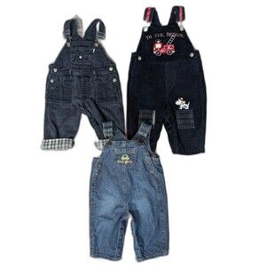 Vintage Boys Overalls Bundle Corduroy | Firetruck/Dalmatian | Car 6-9m